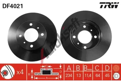 TRW Brzdov kotou - 234 mm TRW DF4021, DF4021