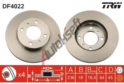 TRW Brzdov kotou - 236 mm TRW DF4022, DF4022
