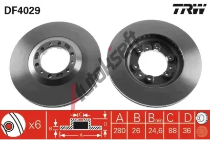 TRW Brzdov kotou - 280 mm TRW DF4029, DF4029