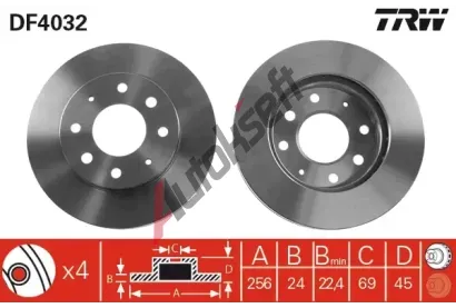 TRW Brzdov kotou - 256 mm TRW DF4032, DF4032