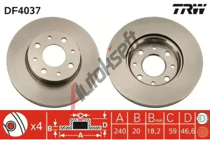 TRW Brzdov kotou - 240 mm TRW DF4037, DF4037