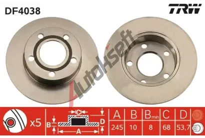 TRW Brzdov kotou - 245 mm TRW DF4038, DF4038