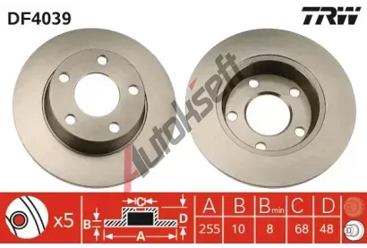 TRW Brzdov kotou - 255 mm TRW DF4039, DF4039