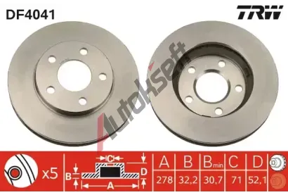 TRW Brzdov kotou - 278 mm TRW DF4041, DF4041