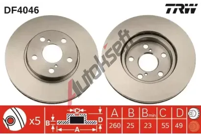 TRW Brzdov kotou - 260 mm TRW DF4046, DF4046