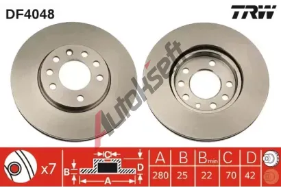 TRW Brzdov kotou - 280 mm TRW DF4048, DF4048