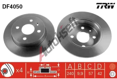 TRW Brzdov kotou - 240 mm TRW DF4050, DF4050