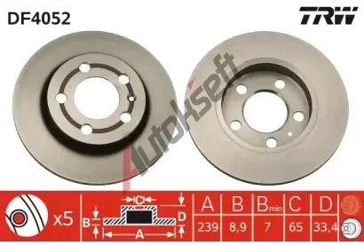 TRW Brzdov kotou - 239 mm TRW DF4052, DF4052