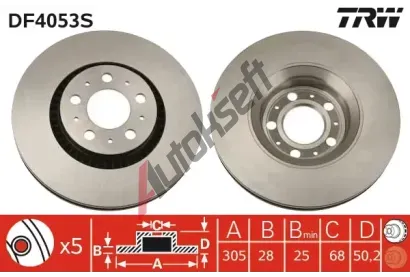 TRW Brzdov kotou - 305 mm TRW DF4053S, DF4053S