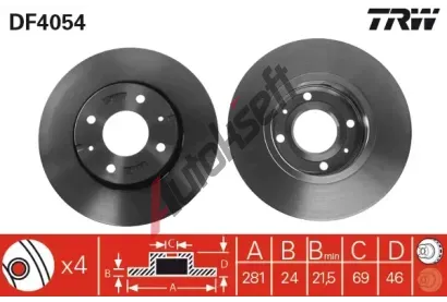 TRW Brzdov kotou - 281 mm TRW DF4054, DF4054