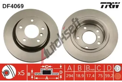 TRW Brzdov kotou - 294 mm TRW DF4069, DF4069