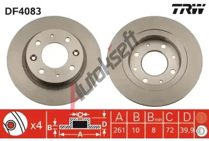 TRW Brzdov kotou - 261 mm TRW DF4083, DF4083