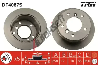 TRW Brzdov kotou - 258 mm TRW DF4087S, DF4087S