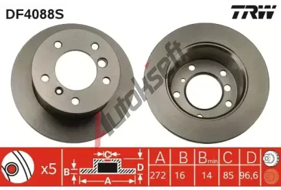 TRW Brzdov kotou - 272 mm TRW DF4088S, DF4088S