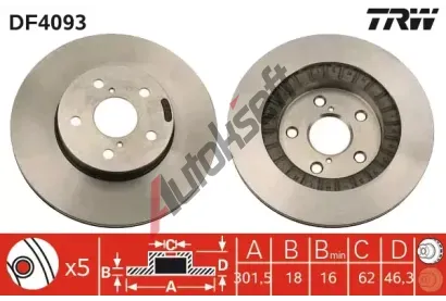 TRW Brzdov kotou - 302 mm TRW DF4093, DF4093
