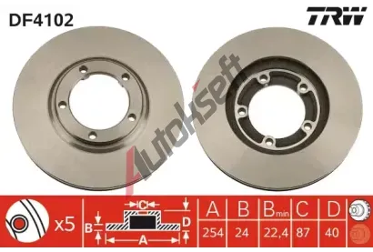 TRW Brzdov kotou - 254 mm TRW DF4102, DF4102