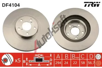 TRW Brzdov kotou - 294 mm TRW DF4104, DF4104