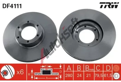 TRW Brzdov kotou - 280 mm TRW DF4111, DF4111