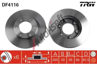 TRW Brzdov kotou - 285 mm TRW DF4116, DF4116