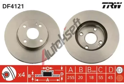 TRW Brzdov kotou - 255 mm TRW DF4121, DF4121