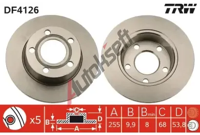 TRW Brzdov kotou - 255 mm TRW DF4126, DF4126