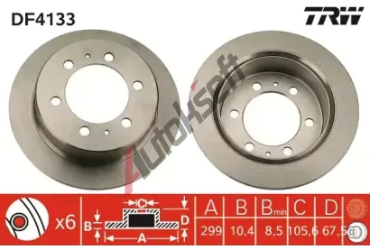 TRW Brzdov kotou - 299 mm TRW DF4133, DF4133