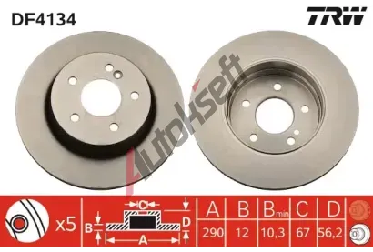 TRW Brzdov kotou - 290 mm TRW DF4134, DF4134