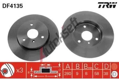 TRW Brzdov kotou - 280 mm TRW DF4135, DF4135