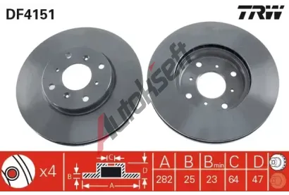 TRW Brzdov kotou - 282 mm TRW DF4151, DF4151