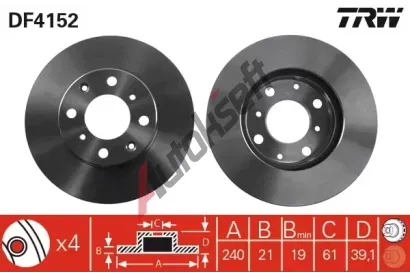 TRW Brzdov kotou - 240 mm TRW DF4152, DF4152