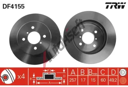 TRW Brzdov kotou - 257 mm TRW DF4155, DF4155