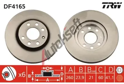 TRW Brzdov kotou - 260 mm TRW DF4165, DF4165