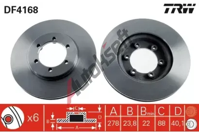 TRW Brzdov kotou - 278 mm TRW DF4168, DF4168
