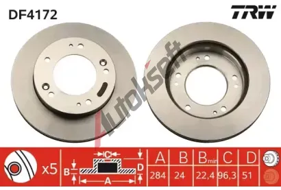 TRW Brzdov kotou - 284 mm TRW DF4172, DF4172