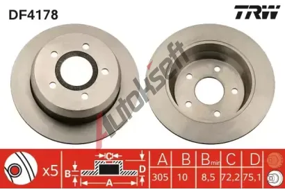 TRW Brzdov kotou - 305 mm TRW DF4178, DF4178