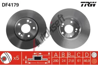 TRW Brzdov kotou - 280 mm TRW DF4179, DF4179