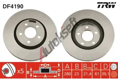 TRW Brzdov kotou - 280 mm TRW DF4190, DF4190