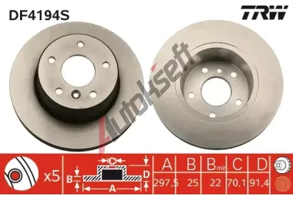 TRW Brzdov kotou - 298 mm TRW DF4194S, DF4194S