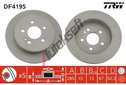 TRW Brzdov kotou - 285 mm TRW DF4195, DF4195