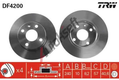 TRW Brzdov kotou - 240 mm TRW DF4200, DF4200