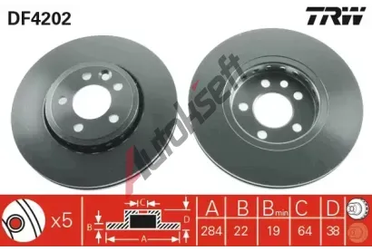 TRW Brzdov kotou - 284 mm TRW DF4202, DF4202