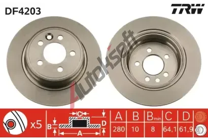 TRW Brzdov kotou - 284 mm TRW DF4203, DF4203