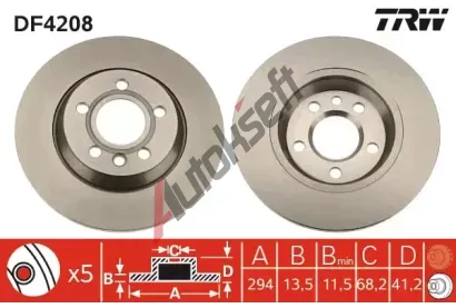 TRW Brzdov kotou - 294 mm TRW DF4208, DF4208