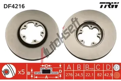 TRW Brzdov kotou - 276 mm TRW DF4216, DF4216