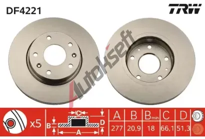TRW Brzdov kotou - 277 mm TRW DF4221, DF4221