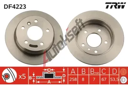 TRW Brzdov kotou - 258 mm TRW DF4223, DF4223