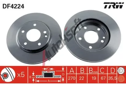 TRW Brzdov kotou - 270 mm TRW DF4224, DF4224