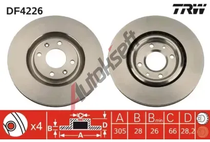TRW Brzdov kotou - 305 mm TRW DF4226, DF4226