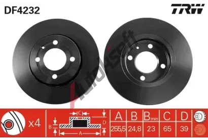 TRW Brzdov kotou - 256 mm TRW DF4232, DF4232