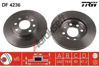 TRW Brzdov kotou - 240 mm TRW DF4236, DF4236